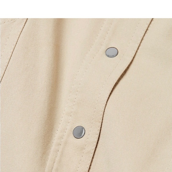 A.L.C. Varelli Women’s Button Front Midi Dress Khaki Tan Size 4 - Picture 4 of 13